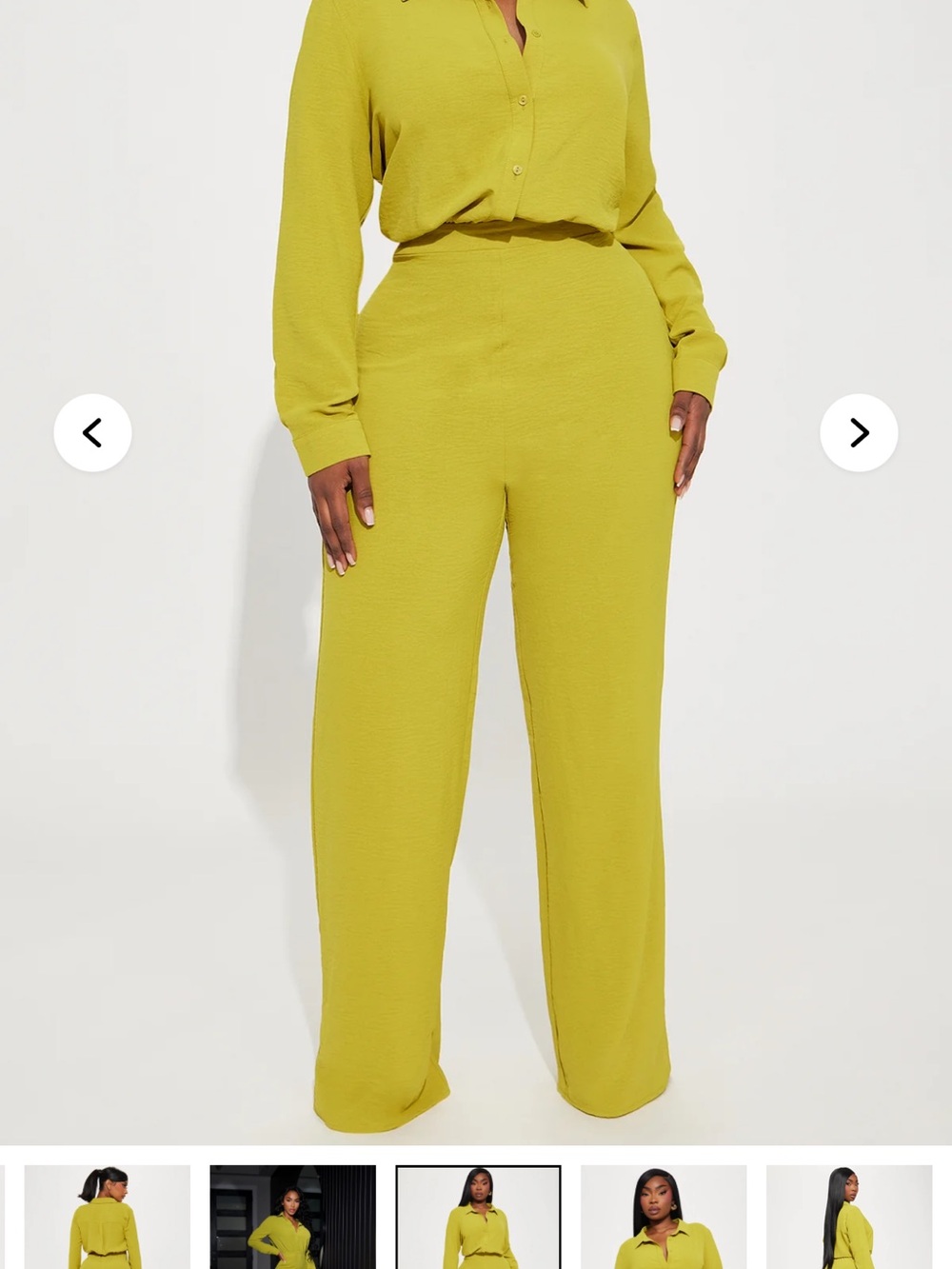 Fashion nova Wide-Leg High-Waist Pants in Chartreuse